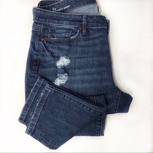 Loft sz 8 Curvy Skinny Distressed Denim Jeans